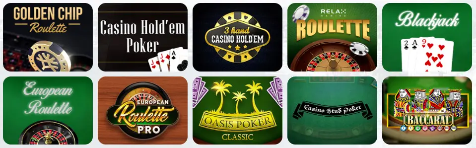 Jogos de mesa no 8 CASINO